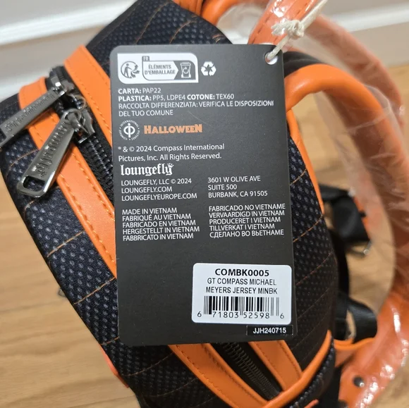 Loungefly Halloween Michael Myers Jersey Mini Backpack - Picture 8 of 9